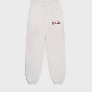 NEW SPORTY & RICH HEATHER GRAY HEALTH SWEATPANTS PANTS SZ MEDIUM M